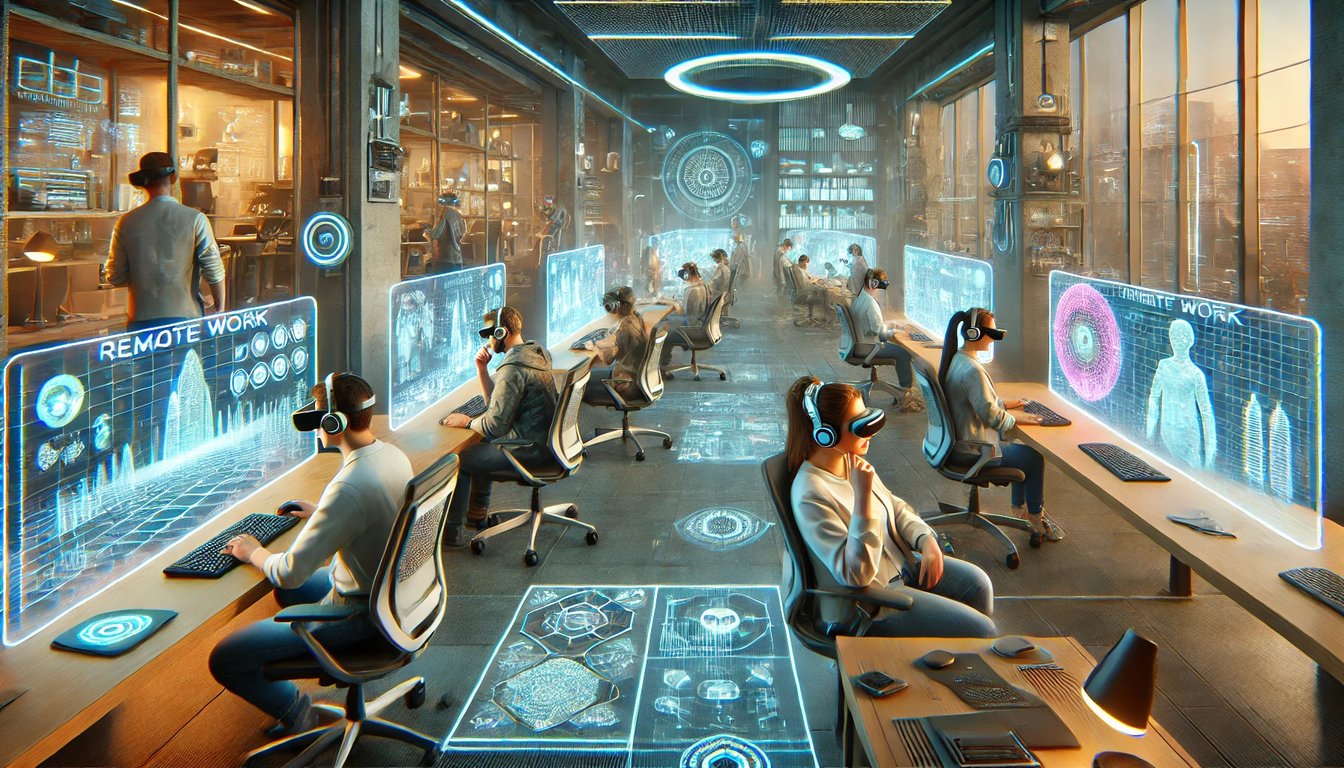 вигляд людей, які працюють віддалено, через 20 років