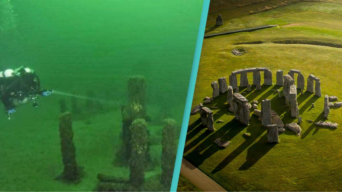 На дне озера обнаружено странное сооружение, которому около 9000 лет, похожее на Стоунхендж.