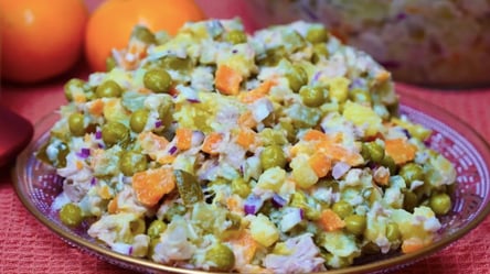 Салат "Оливье" с тунцом — уникальный майонез без яиц и молока - 285x160