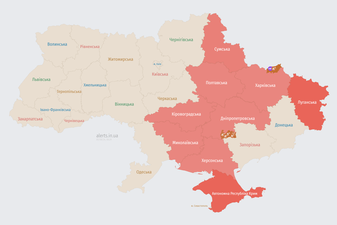 Атака ударных БпЛА в ночь на 5 августа