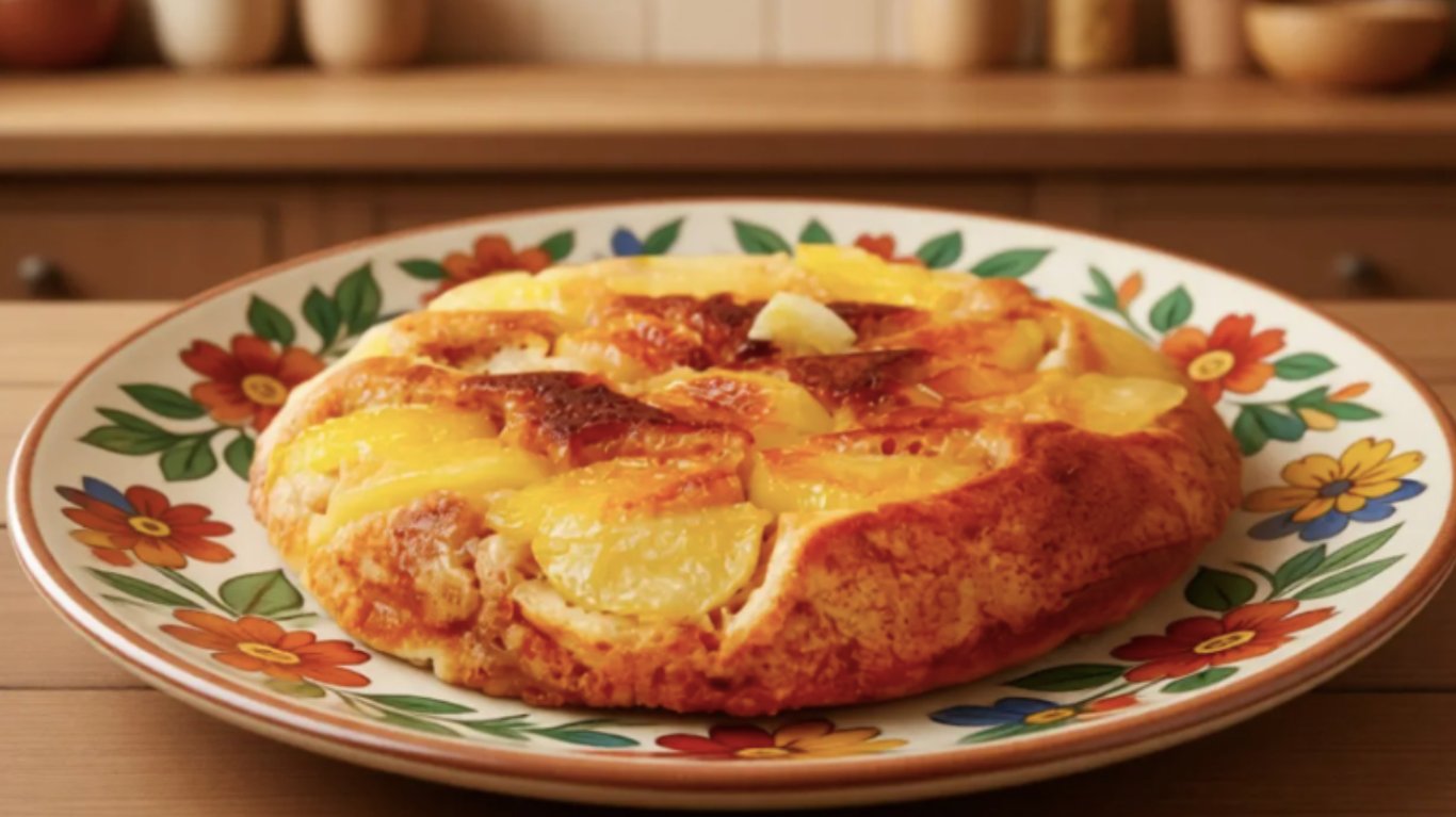 яблучний пиріг на сковороді