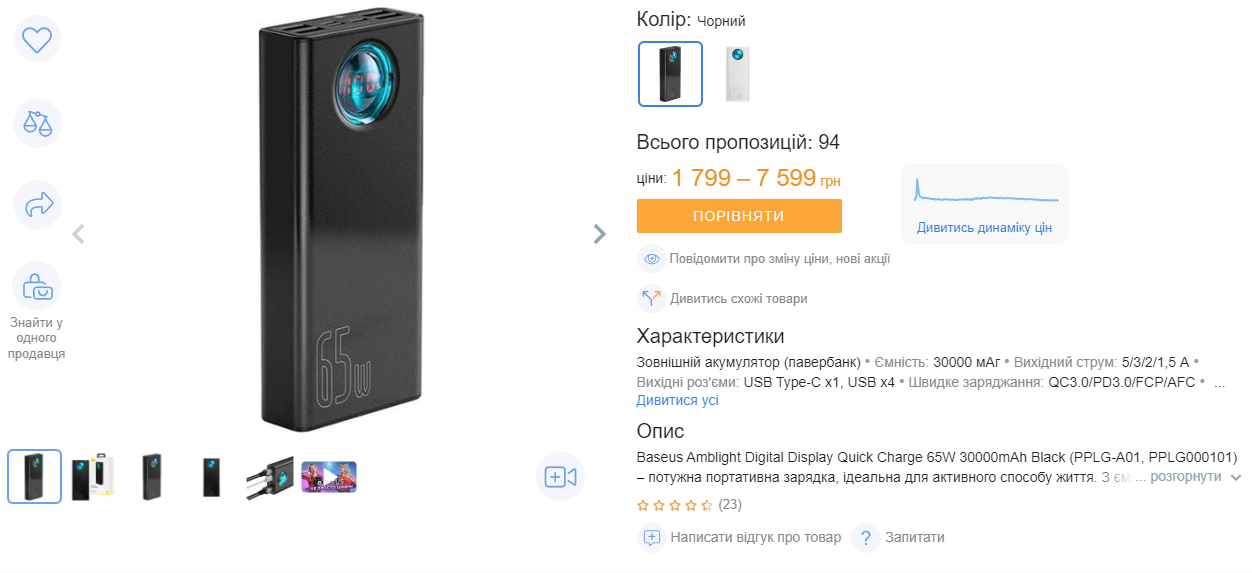 Як в Україні змінилися ціни на повербанки, зарядні станції та ліхтарі у березні 2024 року