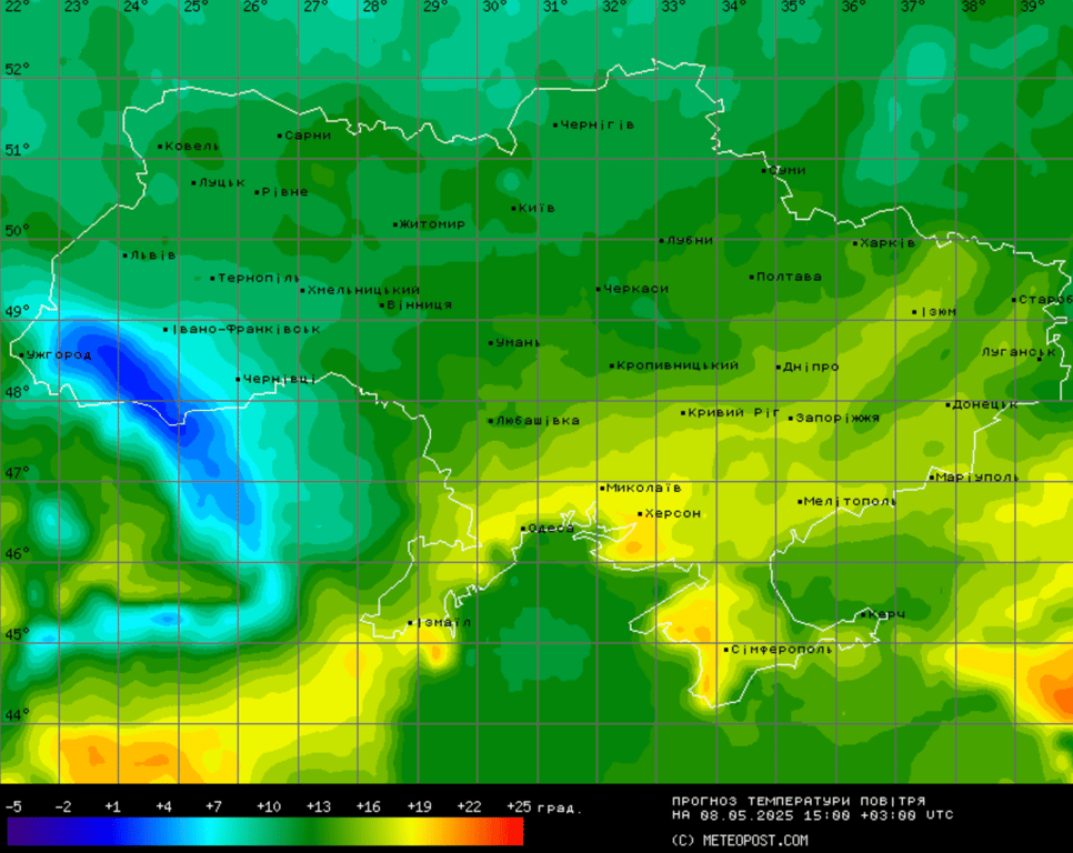 Погода в Україні 8 травня