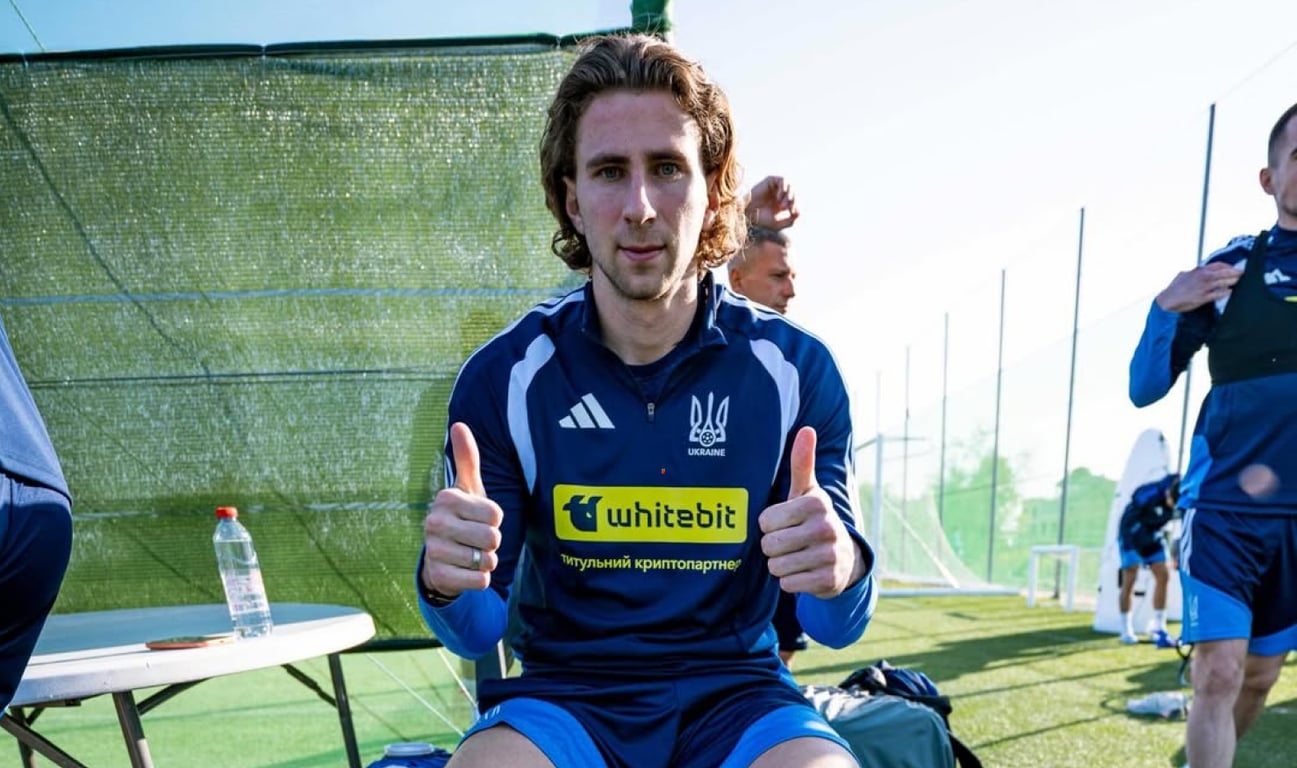 Илья Забарный в лагере сборной Украины 25 марта 2026 года