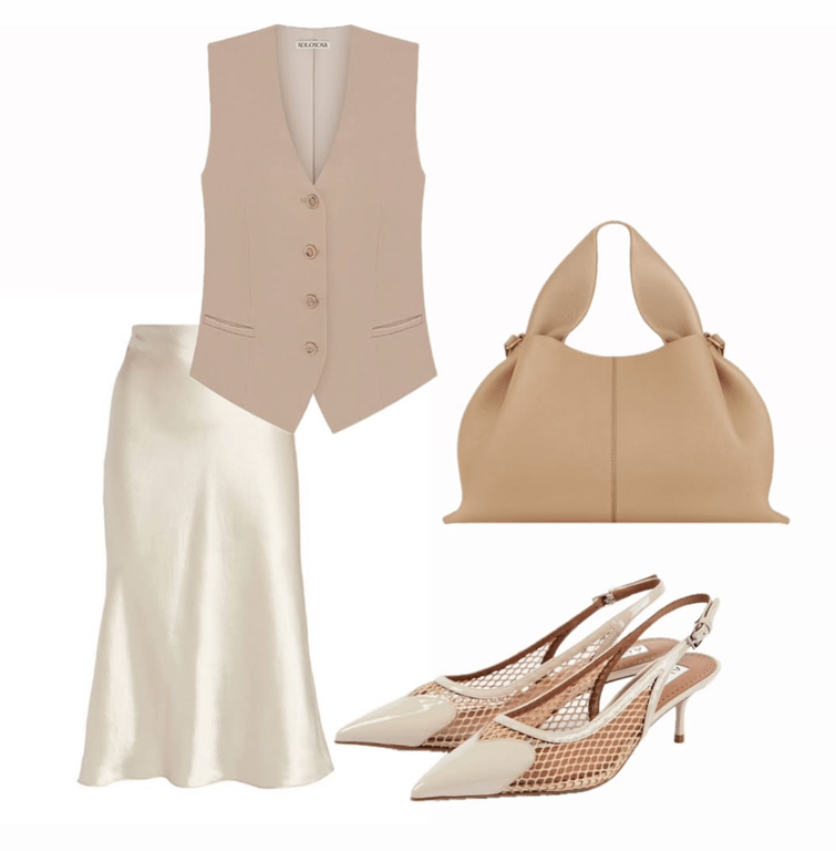 outfit ideas with a satin skirt