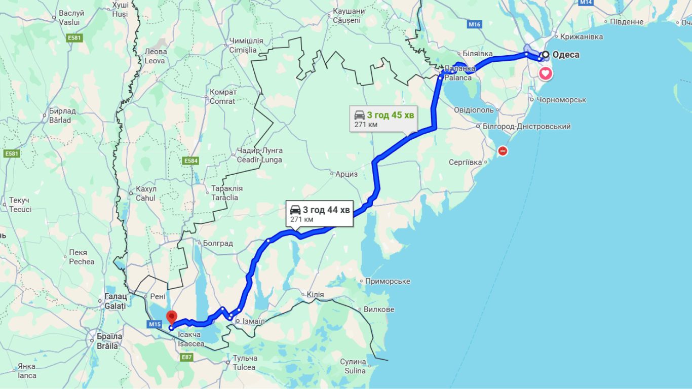 Затори до Орлівки на трасі Одеса-Рені