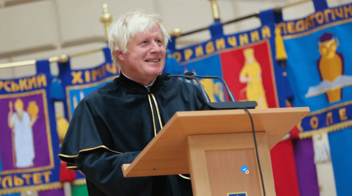 Борис Джонсон во Львовском университете 9 сентября 2023