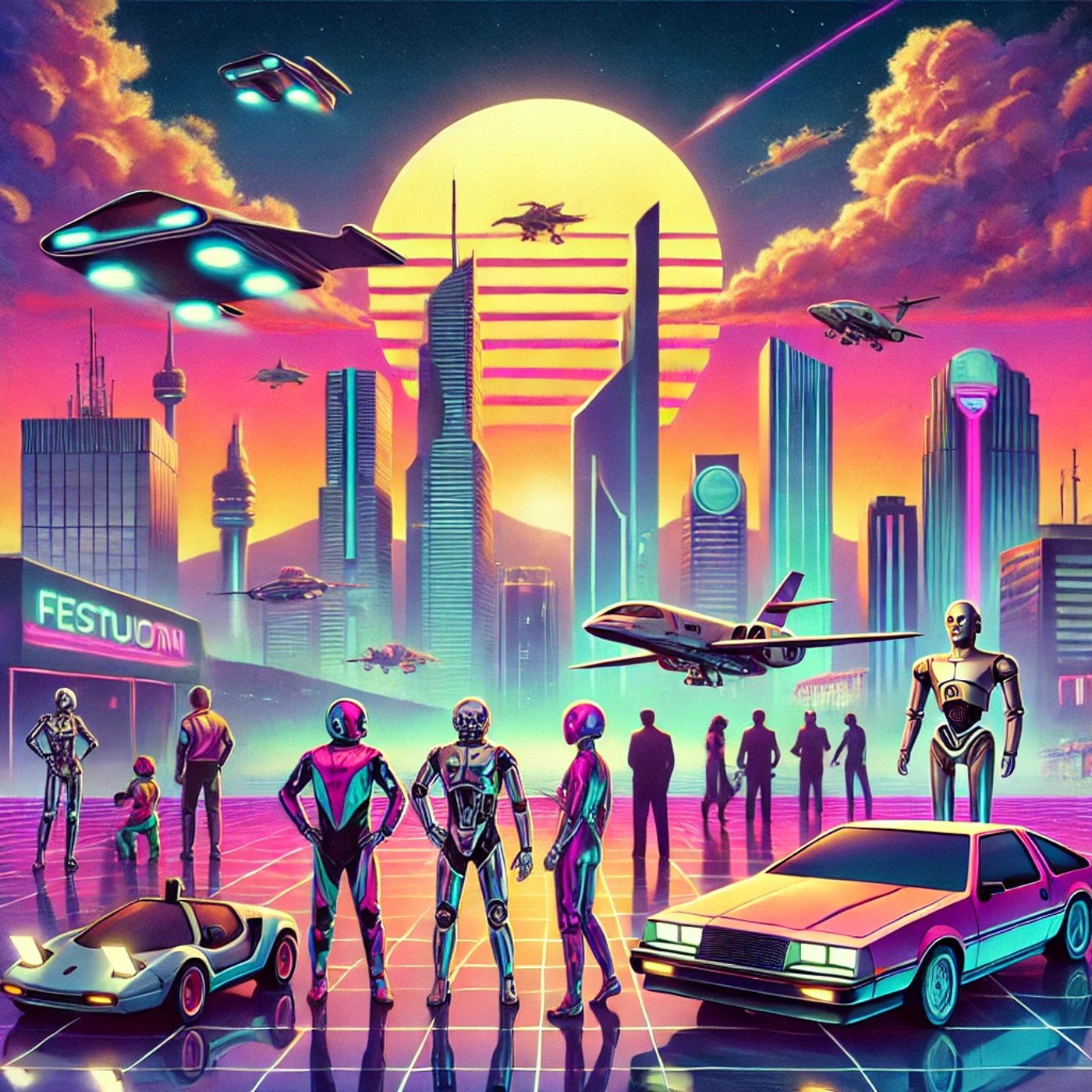 Будущее в представлении людей 80-х годов, по версии ИИ