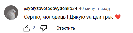 Коментар з каналу Сергія Бабкіна