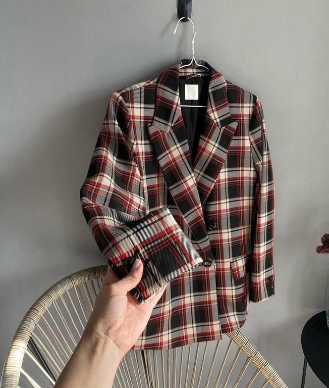 Checked blazer