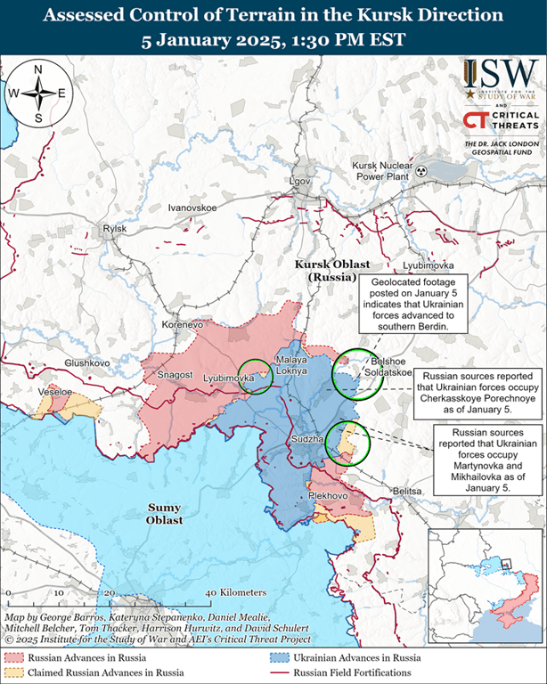 Мапа наступу ЗСУ в Курській області