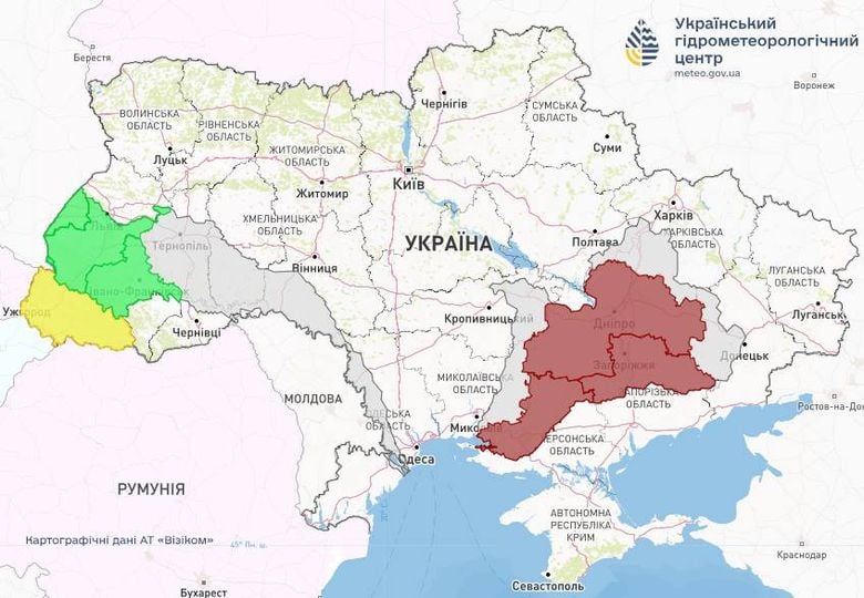 Небезпечні гідрологічні явища в Україні 2 липня