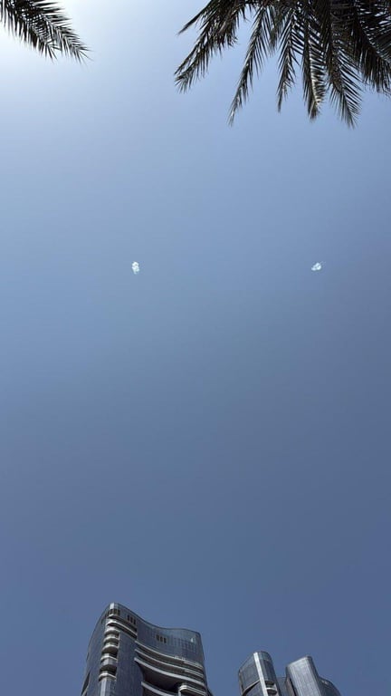 Перехват иранских ракет над Абу-Даби, ОАЭ