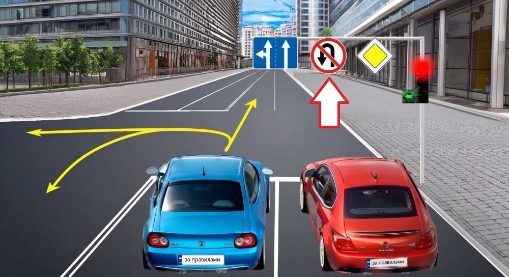 Задача с ПДД для опытных водителей - куда может проехать синий автомобиль - фото 3