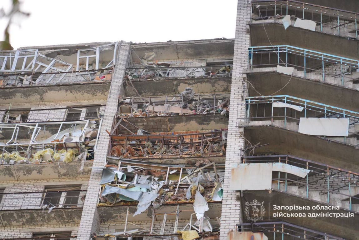 зруйнований будинок у Запоріжжі