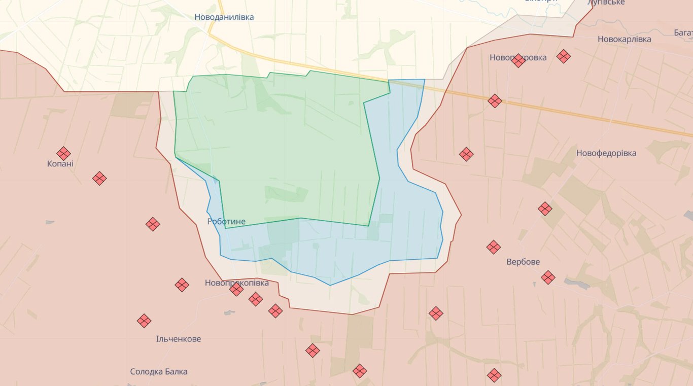 Карта боевых действий от Deepstate