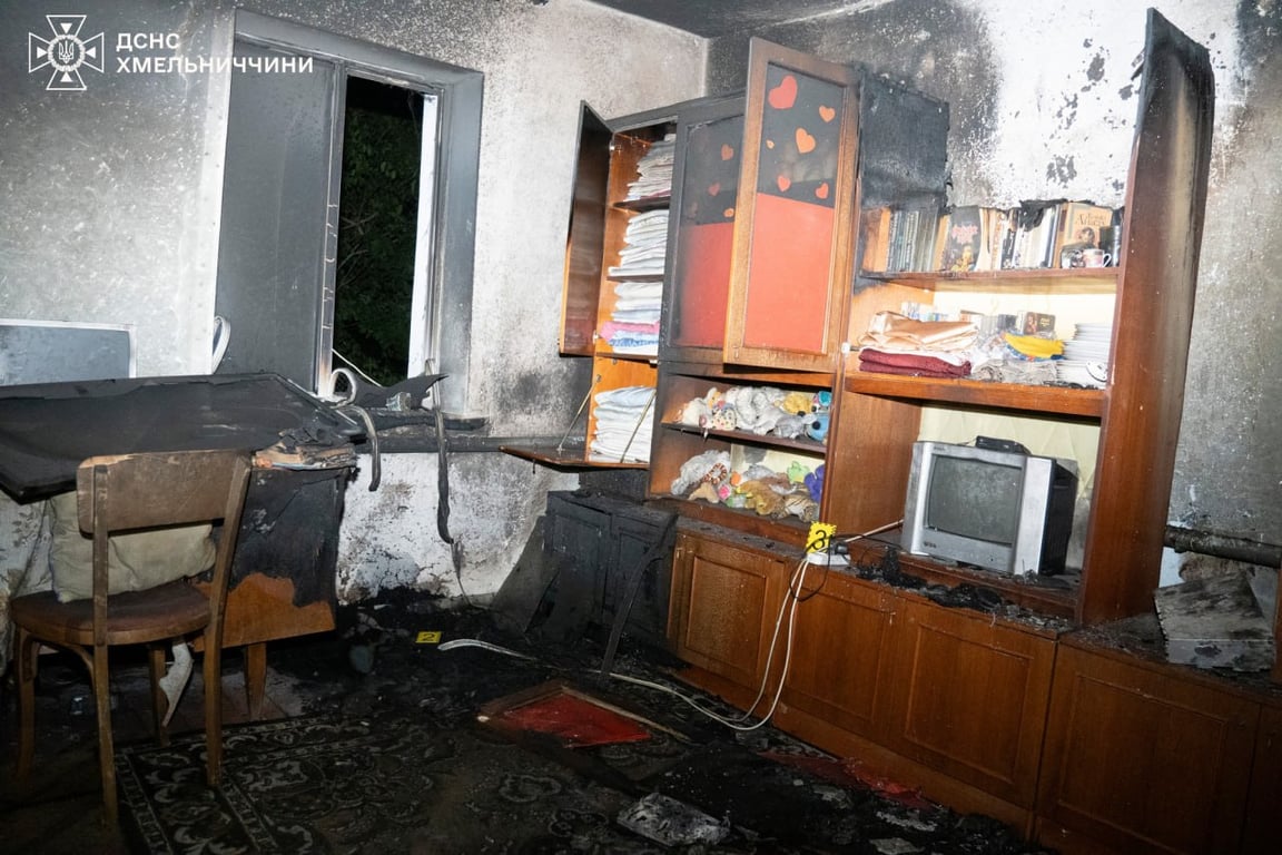 Наслідки пожежі у житловому будинку у Хмельницькій області 9 вересня