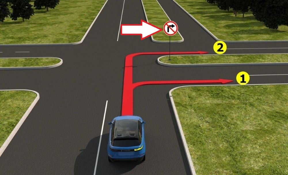 Швидкий тест з ПДР — по якій з траєкторій дозволено поворот праворуч - фото 2