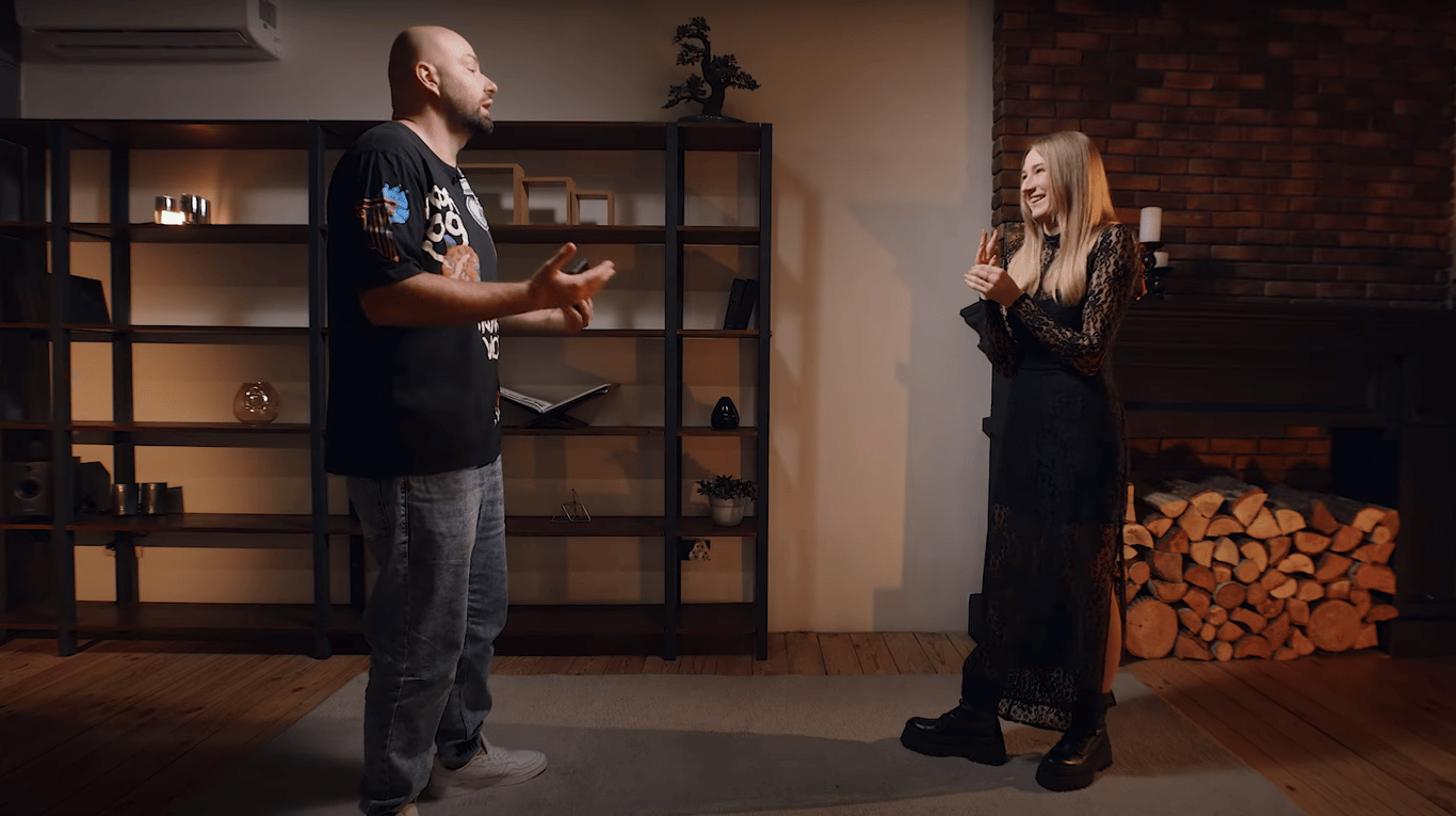 Екатерина Никитина на интервью у Славы Демина