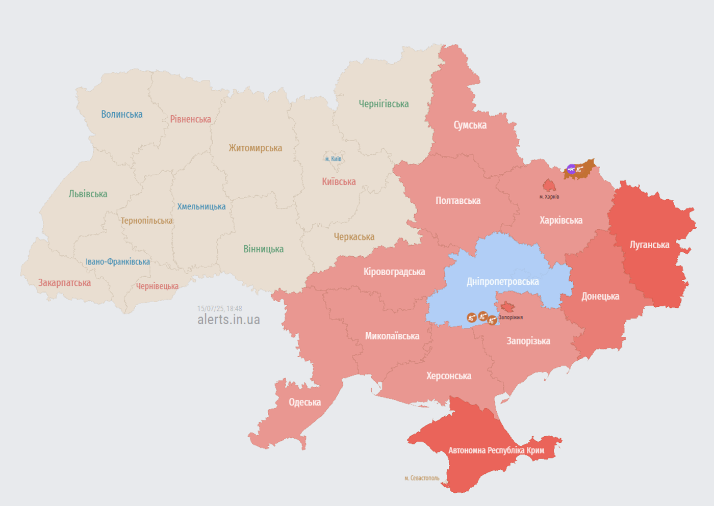 Карта тривог