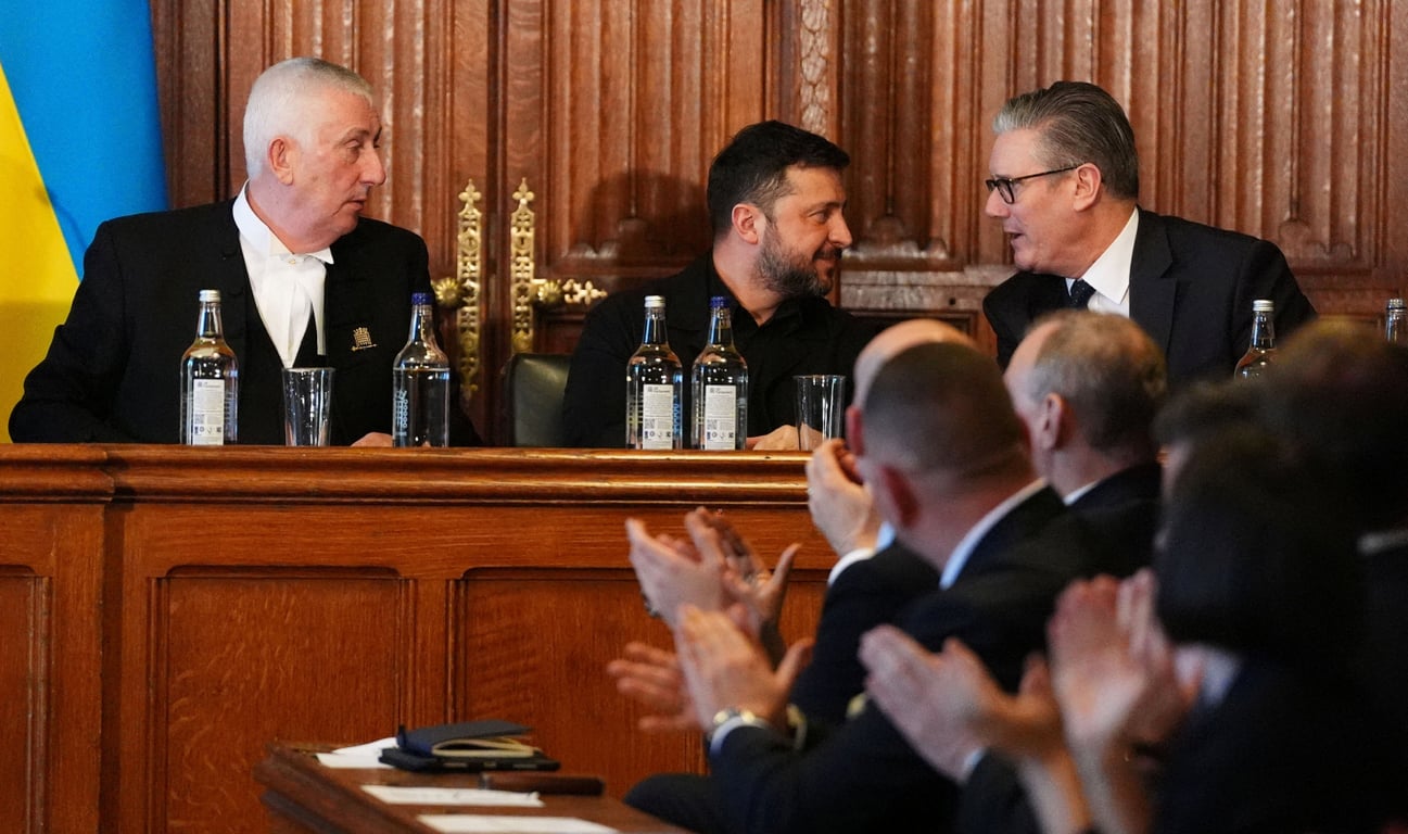 Владимир Зеленский и Кир Стармер в Палате общин, Великобритания, 17 марта 2026 года