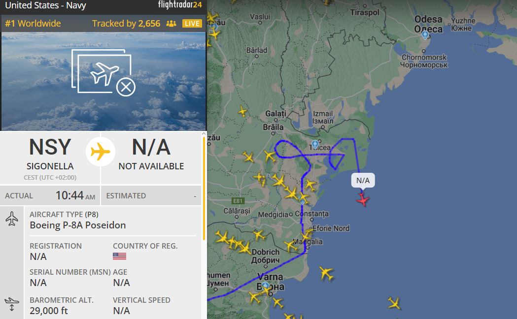 Boeing P-8A Poseidon на патрулюванні 25 червня