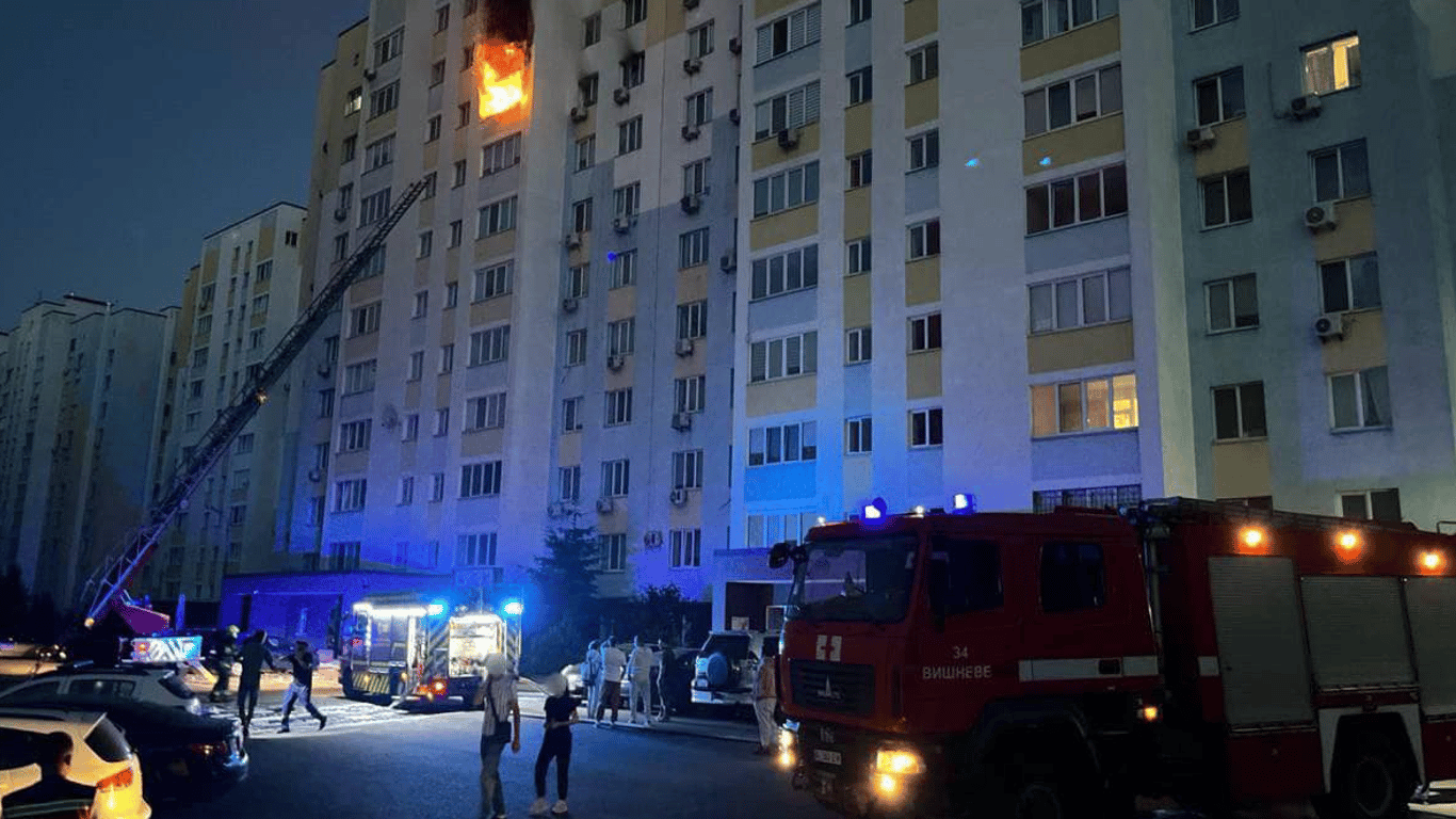 У Київській області згоріла квартира