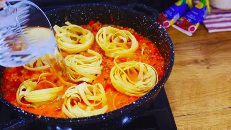 рецепт вечері з макаронів