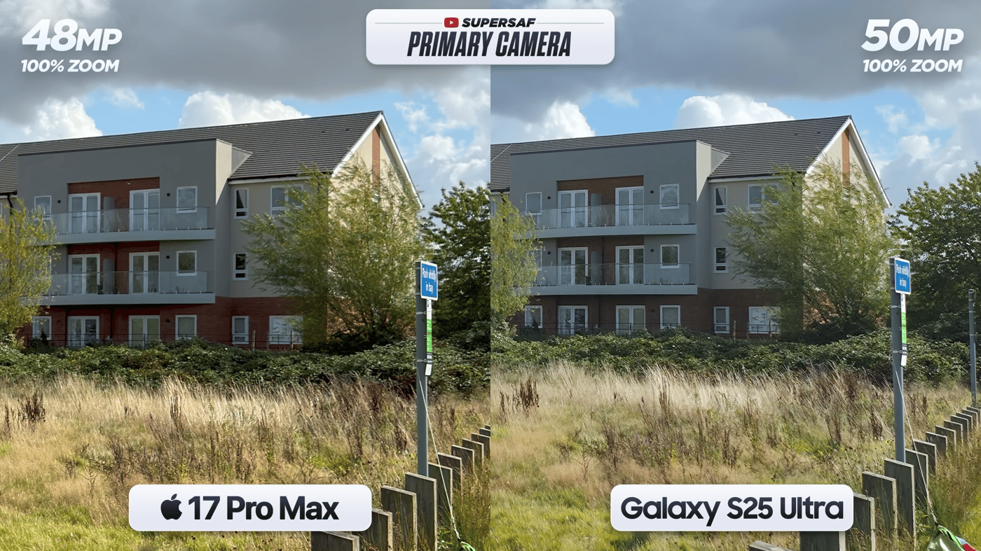 Порівняння камер iPhone 17 Pro Max та Samsung Galaxy S25 Ultra