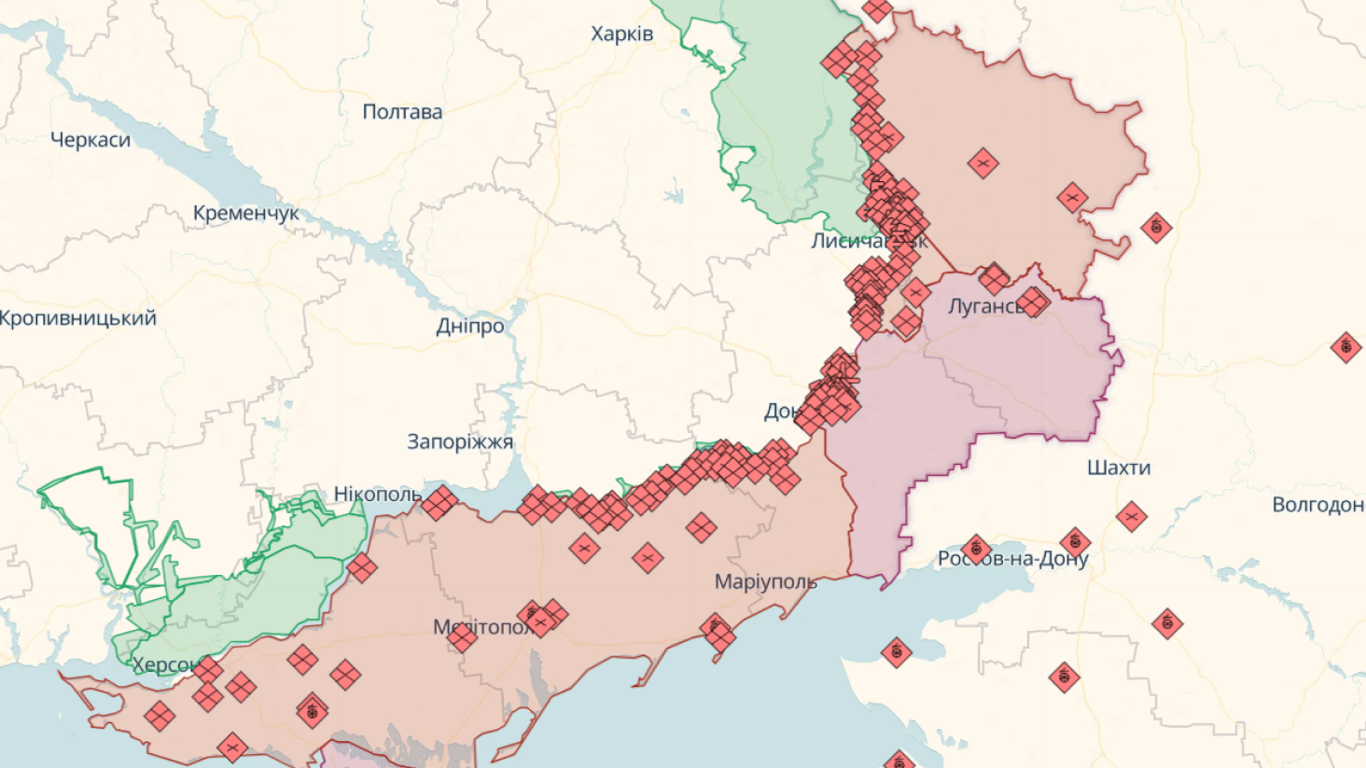 Онлайн-карти бойових дій в Україні на 9 липня: DeepState, Liveuamap, ISW