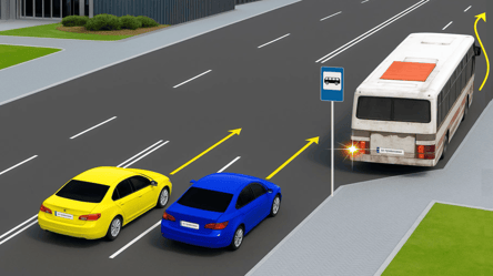 Корисний тест ПДР — хто має пріоритет біля зупинки - 285x160