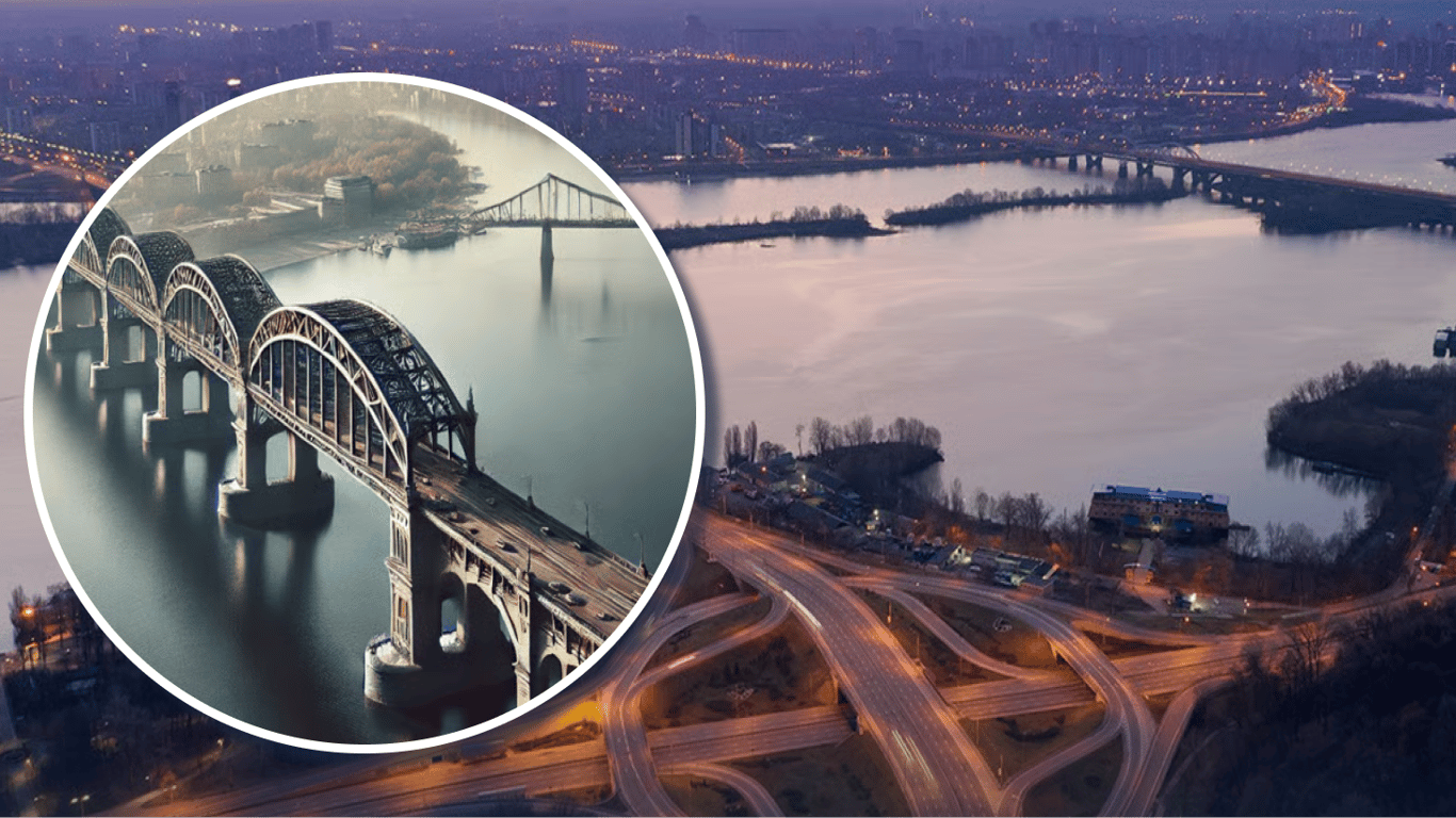 В Киеве сузят движение по мосту Патона из-за опасного повреждения конструкции