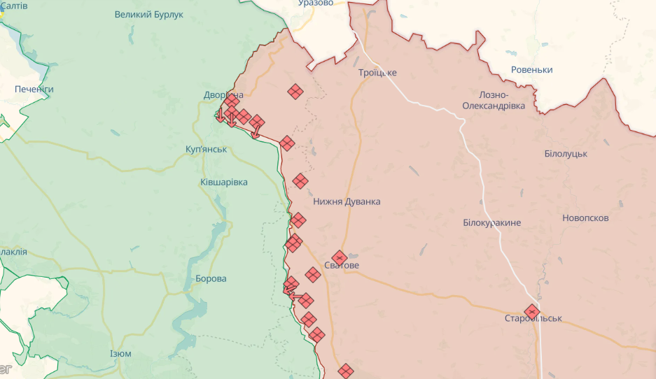 Карта бойових дій на 30 вересня