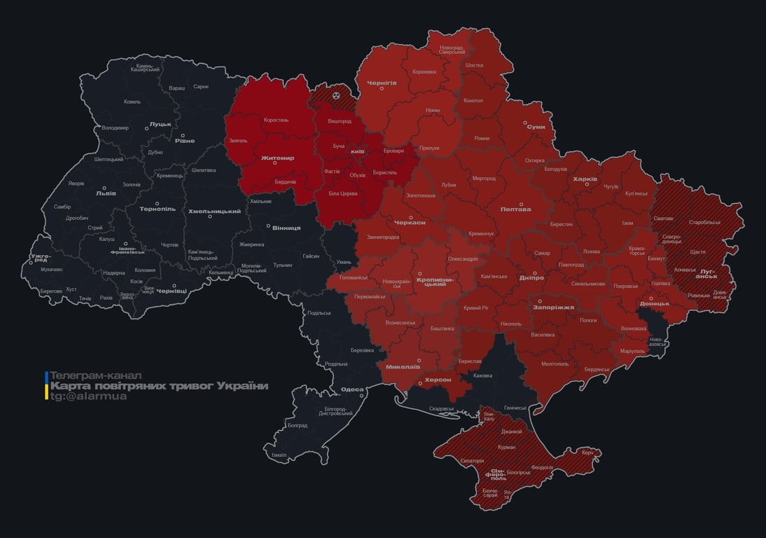 Воздушная тревога ночью 15 июня 2026 года