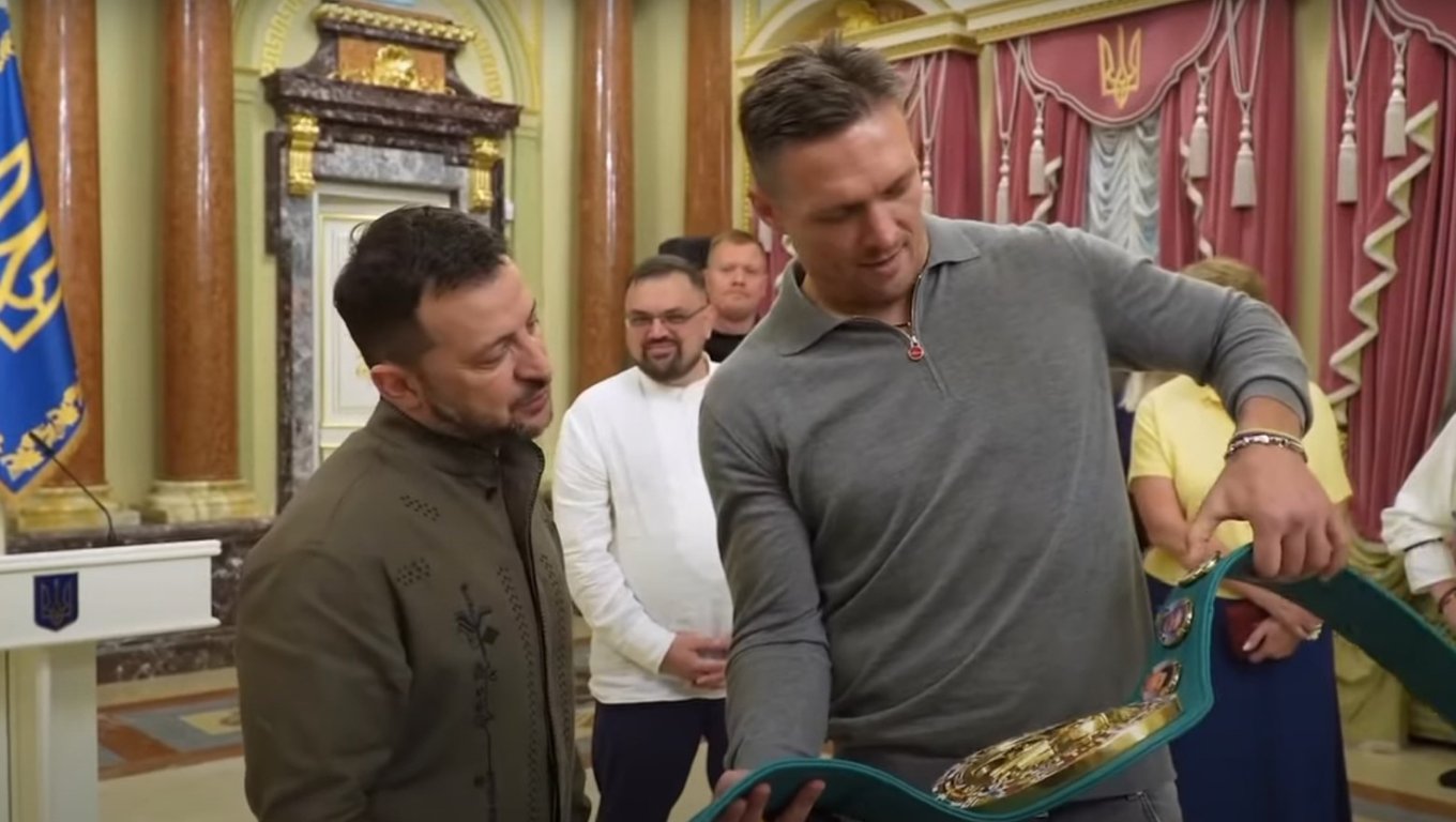 Олександр Усик та Володимир Зеленський