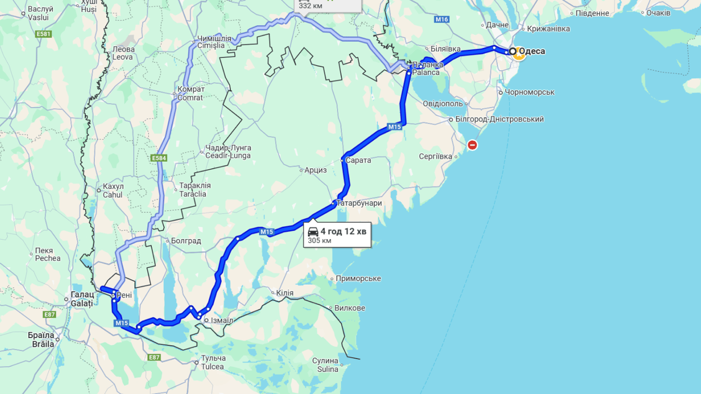 Очереди на границе и пробки на трассе Одесса-Рени