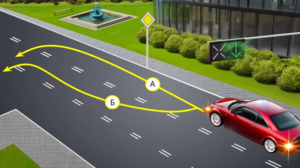 Какая траектория поворота верна — покажите свой уровень знаний ПДД - фото 1
