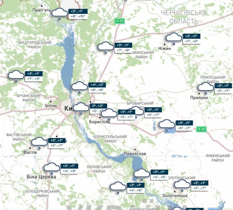 Погода в Києві 19 березня