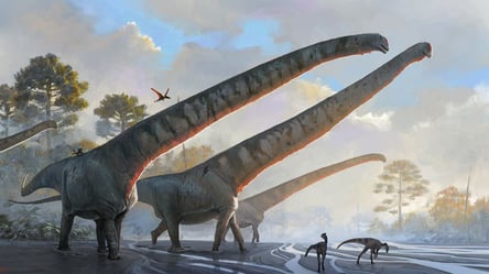 Исследователи обнародовали новые данные о динозавре, который имел рекордно длинную шею - 285x160