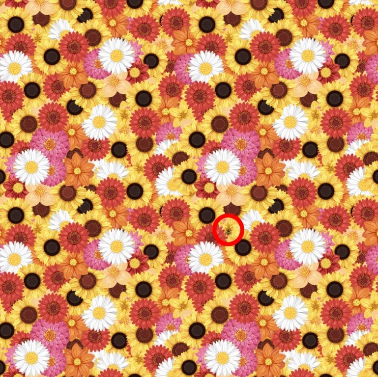 Хитра бджілка ховається серед квітів — лише 2% змогли знайти її за 12 секунд - фото 2