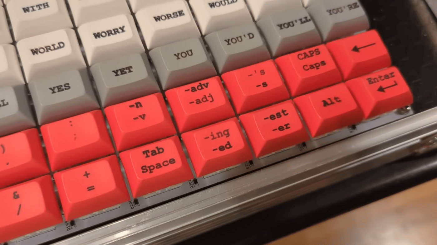 Клавиатура с 1020 клавишами со словами, вместо букв