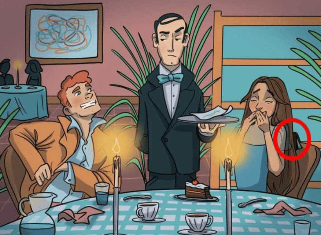 Найденный кошелек в оптической головоломке