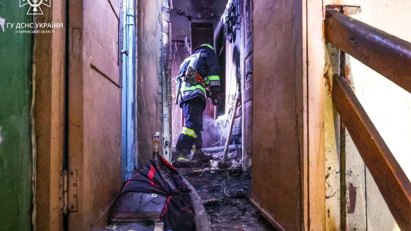 У Харкові під час побутової пожежі в квартирі загинув чоловік