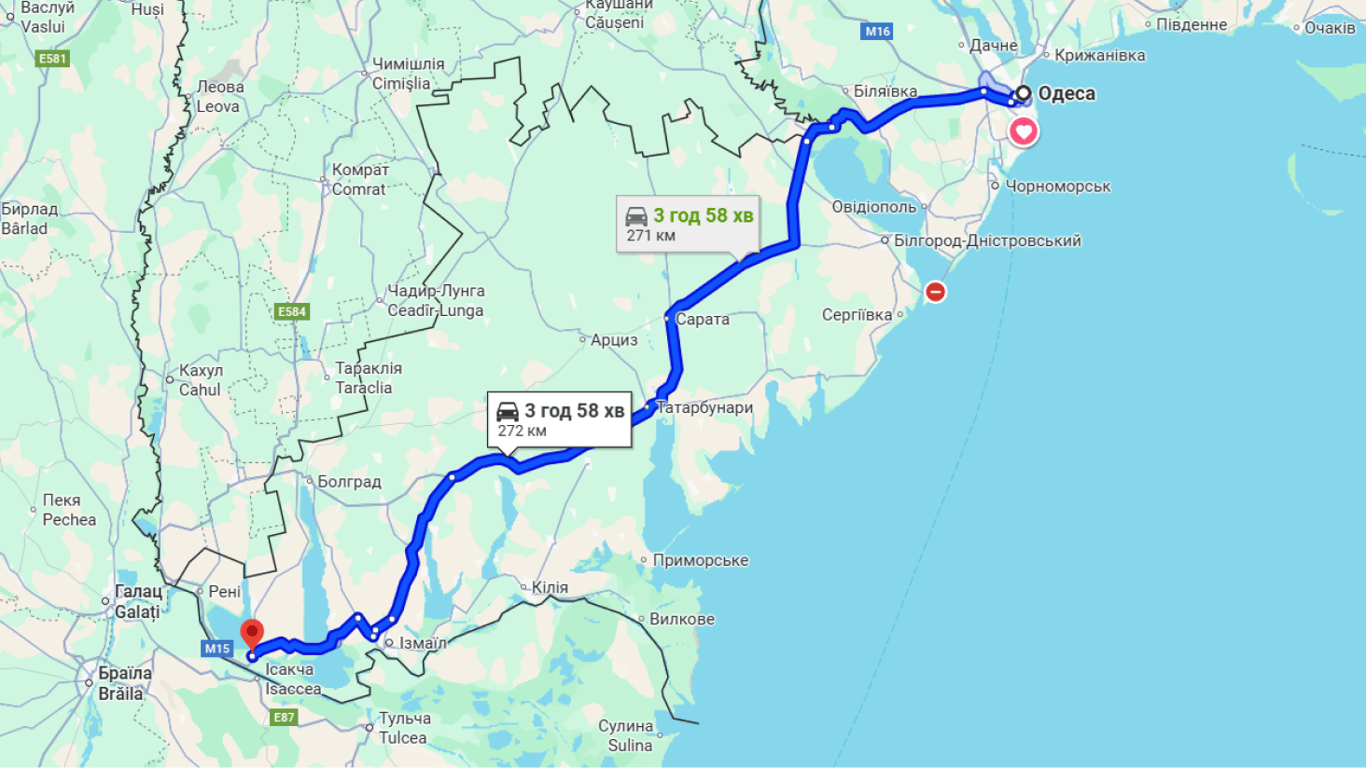Затори на трасі Одеса-Рені у напрямку Орлівки