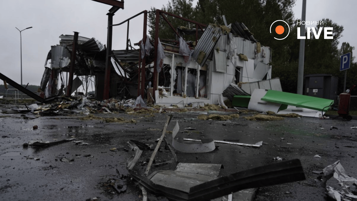 Удар по АЗС на Полтавщині - фото