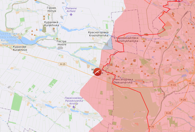 Карта боевых действий на 29 сентября