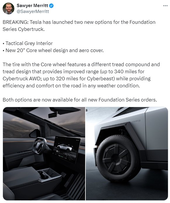 Tesla представила нові опції для Cybertruck Foundation Series — що отримав пікап - фото 1