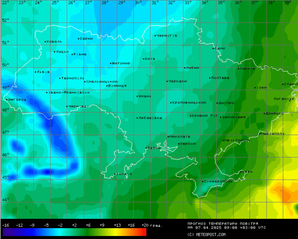 Погода в Україні 7 квітня