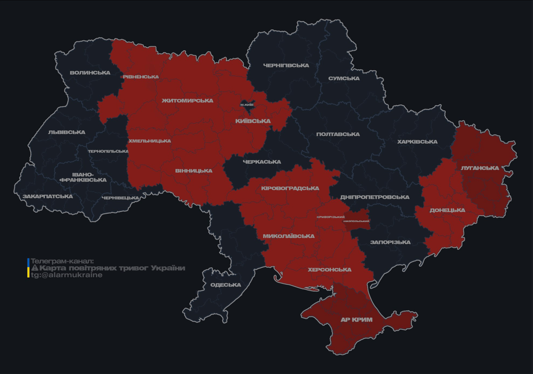 Повітряна тривога вранці 14 травня 2025 року