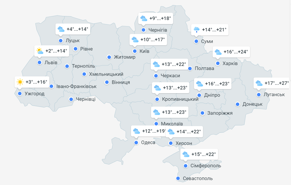 погода 26 квітня